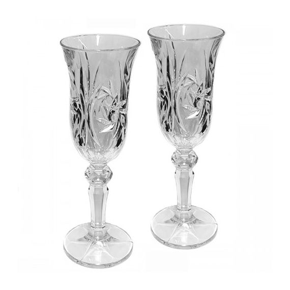 Набор из 2-х бокалов для шампанского Pinwheel, 150 мл, Crystal Bohemia