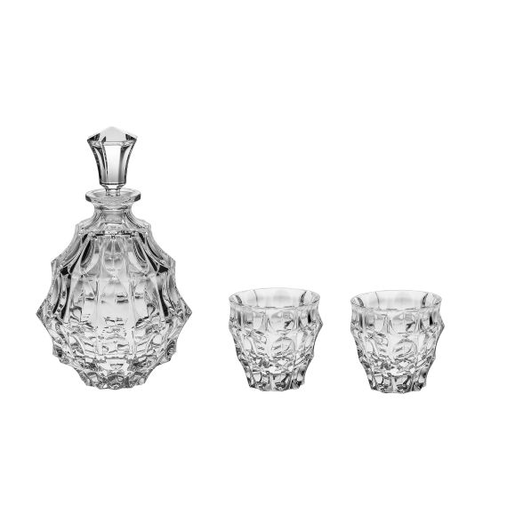 Набор для виски Fortune, 1 штоф 700 мл и 2 стакана 290 мл, Crystal Bohemia