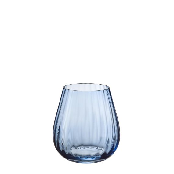 Набор из 2-х стаканов для виски COLUMBA OPTIC, 380 мл; синий, Crystal Bohemia