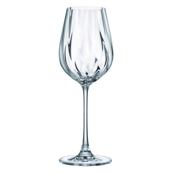 Набор из 6-ти бокалов для белого вина CORA OPTIC, 400 мл, Crystal Bohemia