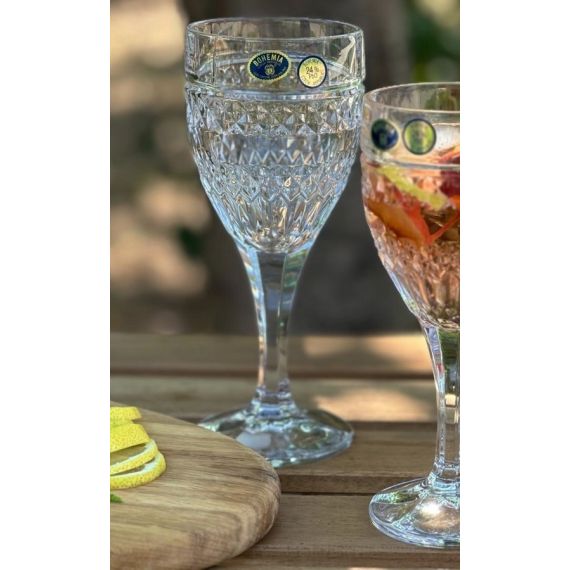 Набор из 6-ти бокалов для вина Diana, 330 мл, Crystal Bohemia