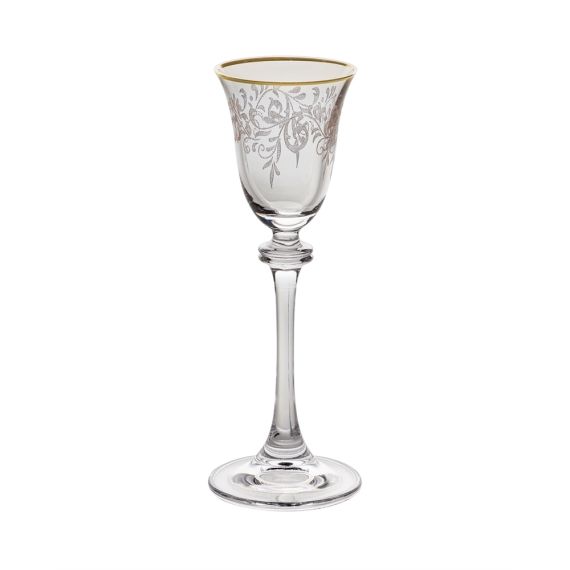 Набор из 6-ти рюмок для водки, ликера Asio, декор Панто, затирка золото, отводка золото, 60 мл, Crystal Bohemia