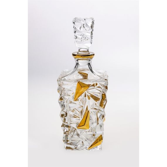 Штоф Glacier, 900 мл; декор Золото; хрусталь, Bohemia JIHLAVA