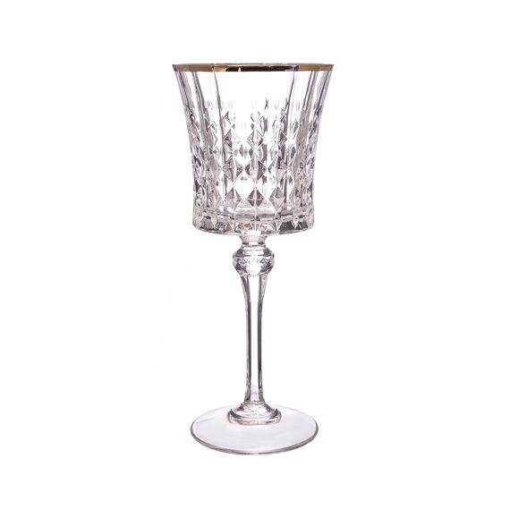 Набор из 2-х бокалов для вина, 270 мл, коллекция LADY DIAMOND GOLD, Cristal d’Arques Paris