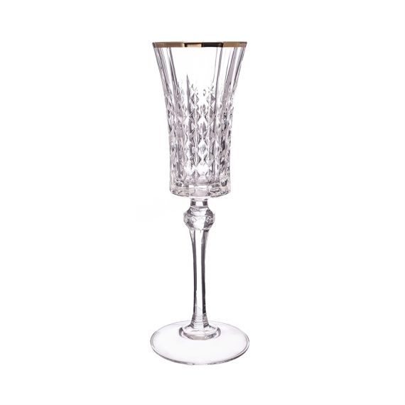 Набор из 2-х фужеров для шампанского 150 мл, коллекция LADY DIAMOND GOLD, Cristal d’Arques Paris