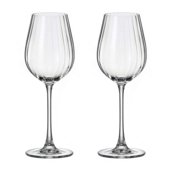 Набор из 2-х бокалов для белого вина Columbia optic, 400 мл, Crystal Bohemia