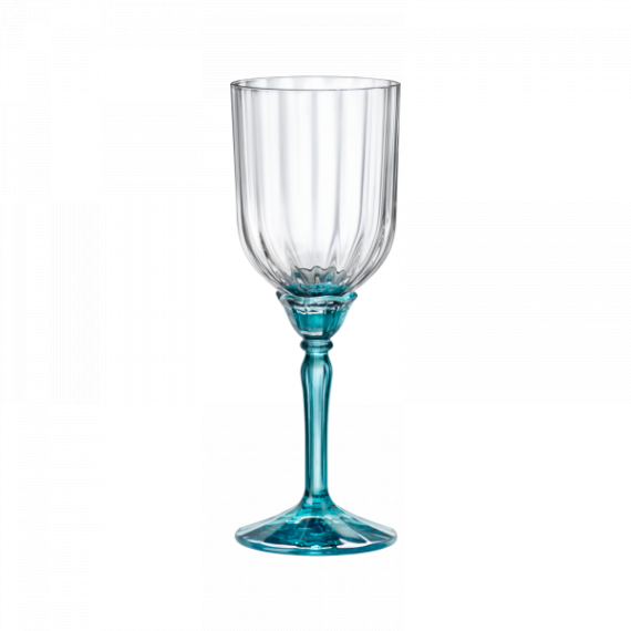 Набор бокалов для вина Florian Lucent Blue, 6 шт, 245 мл, D72 мм, H197,5 мм, хрустальное стекло, Bormioli Rocco