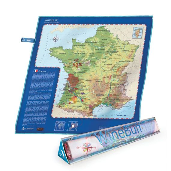 Салфетка из микрофибры для натирки стекла  France Wine Map, Soiree Home
