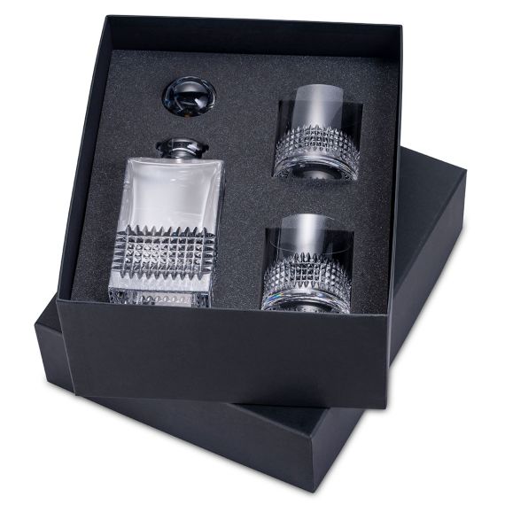 Набор для виски: штоф и 2 стакана 310 мл, серия Diamond, Rogaska