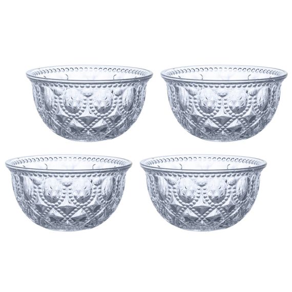 Набор из 4-х пиал, 13 см, 400 мл, цвет голубой, Dubai, WD Lifestyle