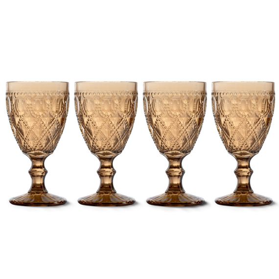 Набор из 4-х бокалов для вина, 400 мл, цвет янтарный, Dubai, WD Lifestyle