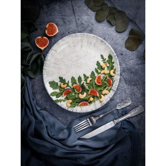 Тарелка мелкая 26 см, без борта,  цвет серый, BLIZZARD, Porland