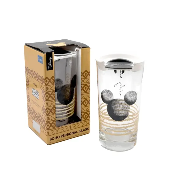 Стакан 465 мл с черной крышкой, серия BOHO Disney, Lucaris