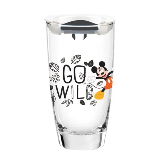 Стакан 465 мл с черной крышкой, серия JUNGLE Disney, Lucaris