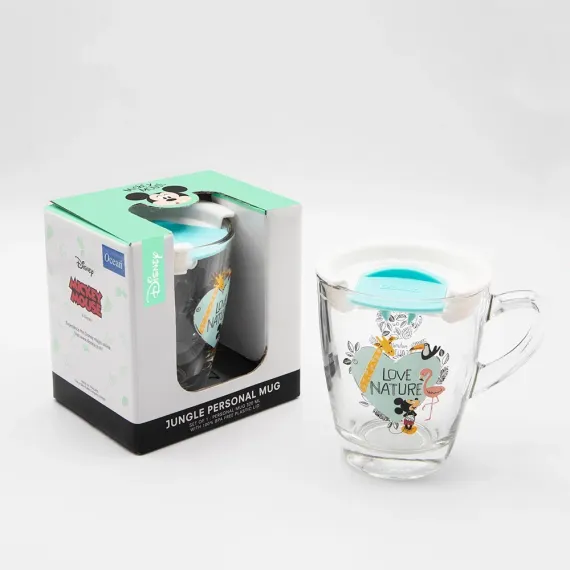 Кружка 320 мл с зеленой крышкой JUNGLE, серия Disney, Lucaris