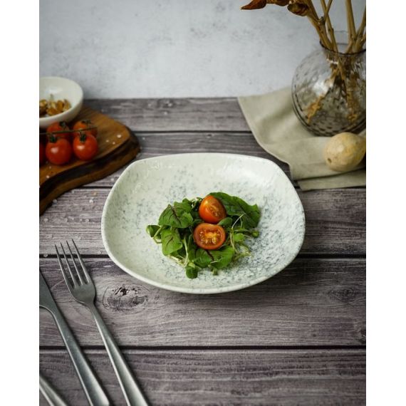 Салатник квадратный(глубокий) 22см, цвет дымчатый, SMOKY, Porland