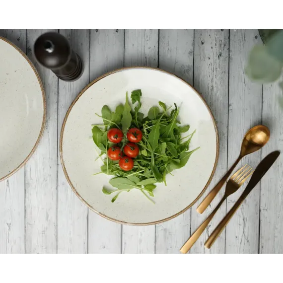 Тарелка мелкая без рима 30 cm, Seasons Бежевый, Porland