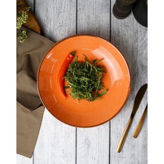 Тарелка глубокая 26 см безбортовая, Seasons Оранжевый, Porland