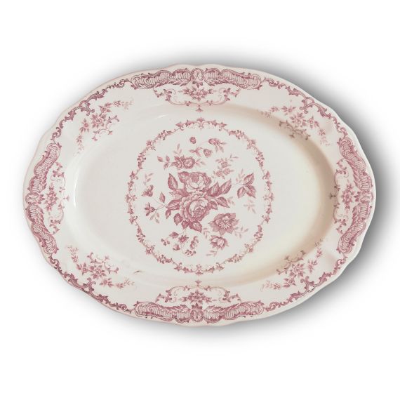 Блюдо овальное 30,5x22 см, цвет декора розовый, Bitossi