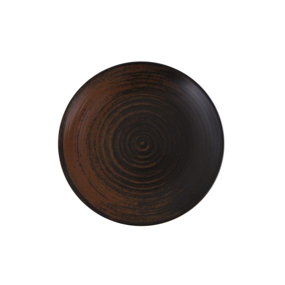 Тарелка мелкая 17 см, без борта, Lykke Коричневый, Porland