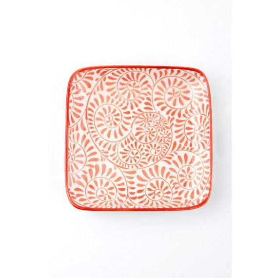 Тарелка квадратная 13 см, красная, MIX&MATCH, Porland