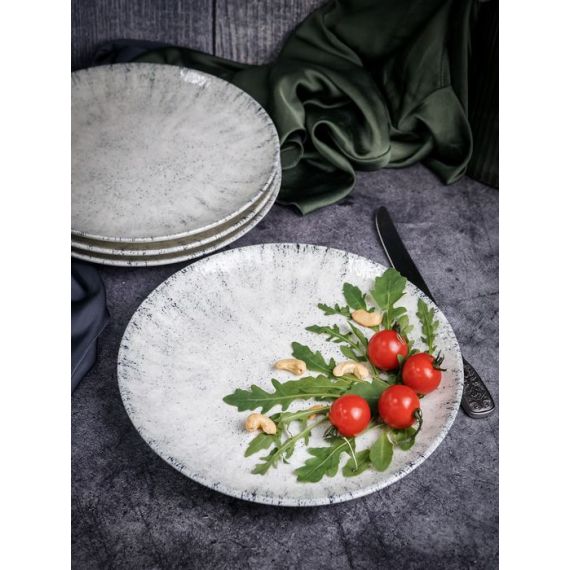 Тарелка мелкая 25 см, без борта,  цвет серый, BLIZZARD, Porland
