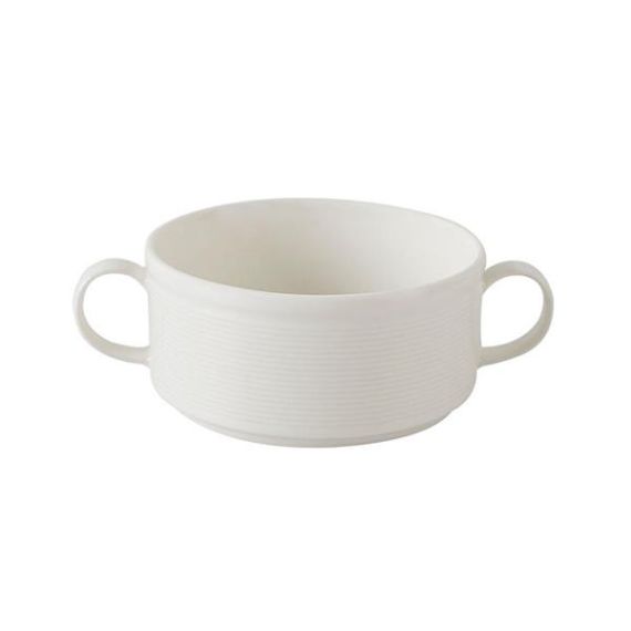 Чашка суповая с ручками 11 см, цвет белый, LINE, Porland