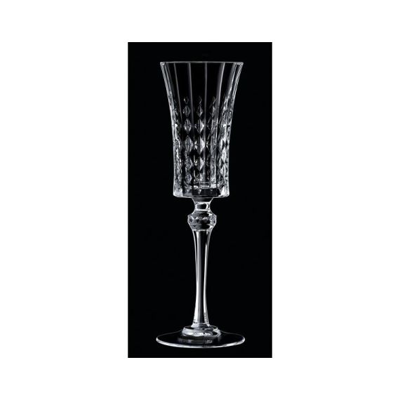 Набор из 6-ти бокалов-флюте, 150 мл, d=67 мм, h=230 мм, коллекция LADY DIAMOND, Cristal d’Arques Paris