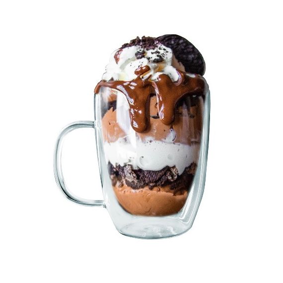 Кружка с двойными стенками 350 мл, d=88 мм, h=105 мм, термостекло, Vin Bouquet