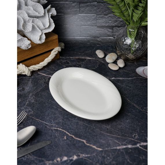 Блюдо овальное 24 см, цвет белый, STORM, Porland