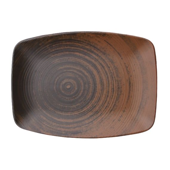 Блюдо прямоугольное 32х23 см, Lykke Коричневый, Porland