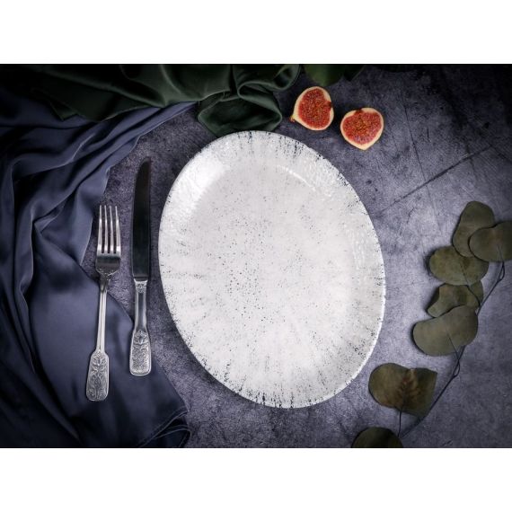 Блюдо овальное 31 х 24 см,  цвет серый, BLIZZARD, Porland