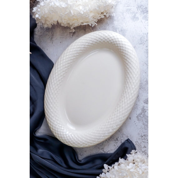 Блюдо овальное 34 см, цвет белый, ALUMILITE AQUA, Porland