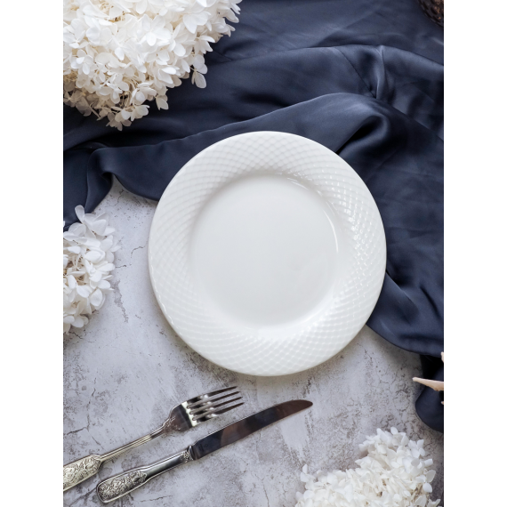 Тарелка мелкая 20 см, цвет белый, ALUMILITE AQUA, Porland