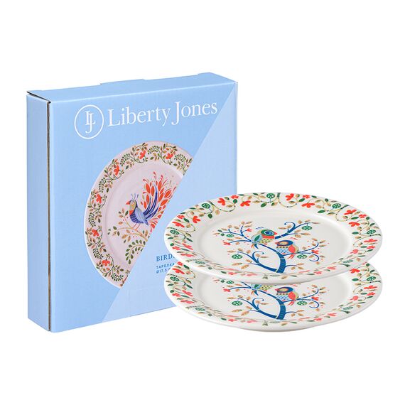 Набор тарелок Love Birds из коллекции Birds of Paradise в подарочной упаковке, ?18 см, 2 шт., Liberty Jones