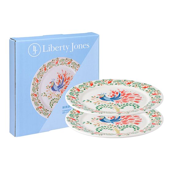 Набор тарелок Fantail Bird из коллекции Birds of Paradise в подарочной упаковке, ?21 см, 2 шт., Liberty Jones