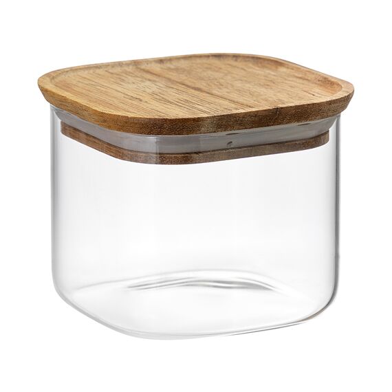 Банка для хранения квадратная Glass Acacia, 600 мл, Smart Solutions