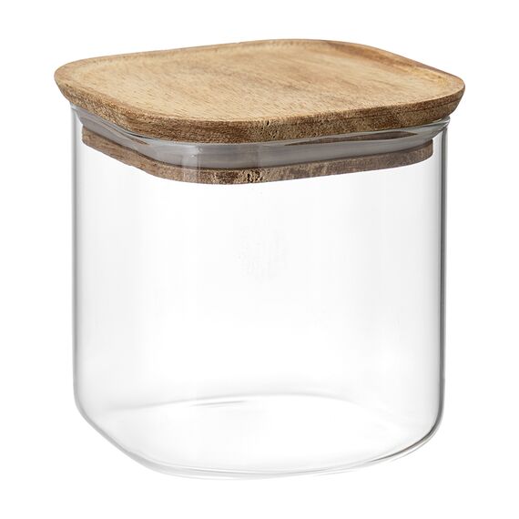 Банка для хранения квадратная Glass Acacia, 800 мл, Smart Solutions