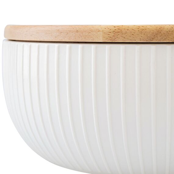 Салатник с крышкой из каучукового дерева Soft Ripples, Dual Glazing, ?22 см, Liberty Jones, изображение 4