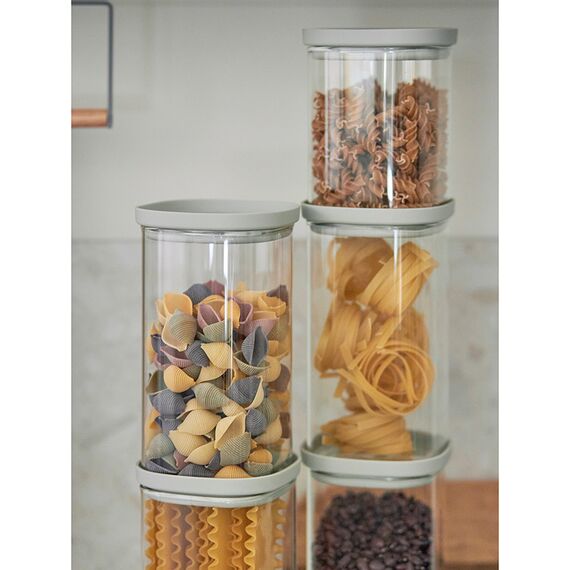 Банка для хранения квадратная Vacuum Glass, 1 л, светло-серая, Smart Solutions, изображение 4