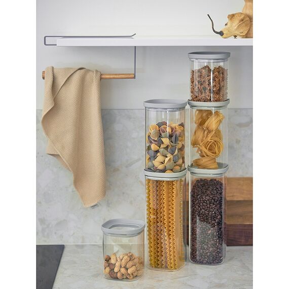 Банка для хранения квадратная Vacuum Glass, 1,5 л, светло-серая, Smart Solutions, изображение 3