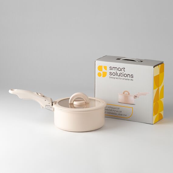 Ковш с крышкой и съемной ручкой Smart Ceramic, ?18 см, Smart Solutions, изображение 8