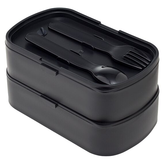 Ланч-бокс с приборами Food Time, 1 л, черный, Smart Solutions, изображение 12