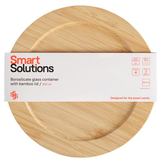 Контейнер для запекания и хранения Eco Store с крышкой из бамбука, 950 мл, Smart Solutions, изображение 9