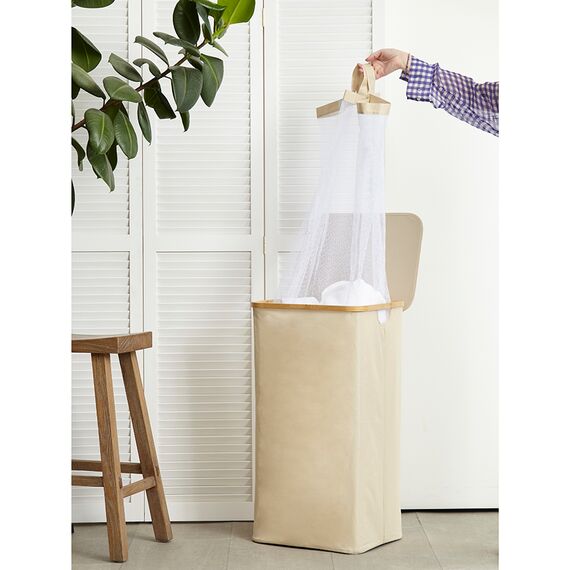 Корзина для белья Neat Tall, 41х35х74 см, молочная, Smart Solutions, изображение 4