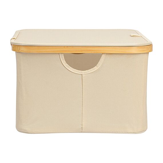 Корзина для белья Neat Low, 40x33x20 см, молочная, Smart Solutions, изображение 13