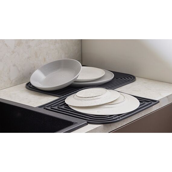 Коврик для сушки посуды Dry Flex, 34,5х31,5 см, графит, Smart Solutions, изображение 7