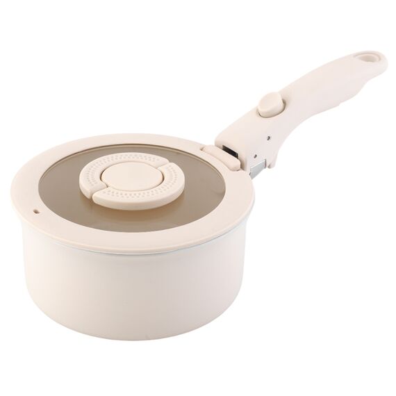 Набор посуды для приготовления со съемной ручкой Smart Ceramic, 7 предметов, цвета топленого молока, Smart Solutions, изображение 25