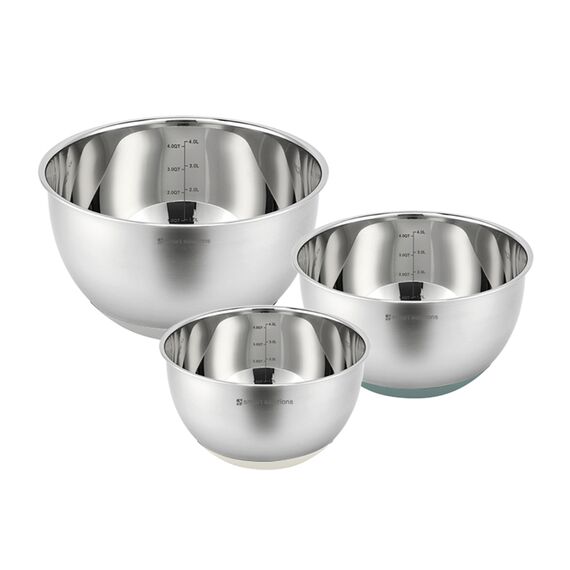 Набор стальных мисок Balance с крышками и терками, 1,5 л/3 л/ 5 л, Smart Solutions, изображение 2
