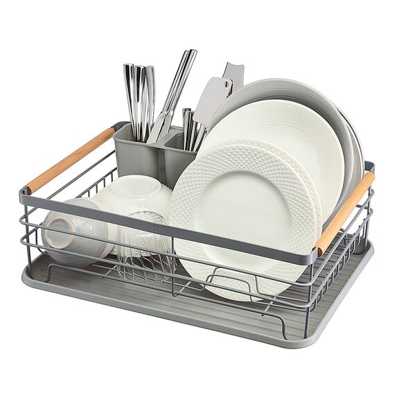 Сушилка для посуды Granli, 43x30,5x14 см, серая, Smart Solutions